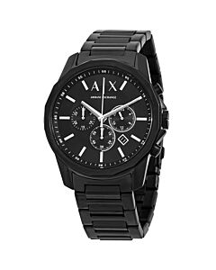 Men's Banks Chronograph Stainless Steel Black Dial Watch