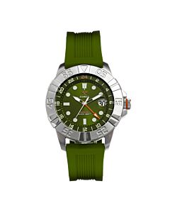 Mens-Barrage-Rubber-Green-Dial-Watch