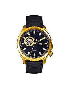 Men's Bauer Genuine Leather Black Dial Watch
