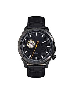 Men's Bauer Genuine Leather Black Dial Watch