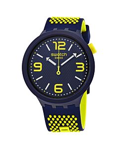 Men's BBNEON Silicone (Yellow Backed) Blue Dial Watch