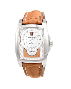 Men's Bentley Crocdile Leather Silver Dial Watch