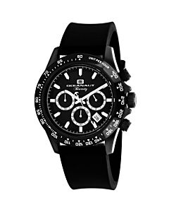 Men's Biarritz Chronograph Rubber Black Dial Watch