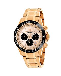 Men's Biarritz Chronograph Stainless Steel Rose Gold-tone Dial Watch