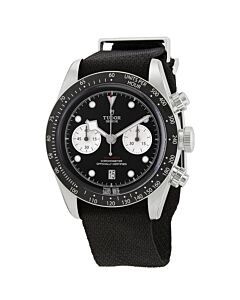 Men's Black Bay Chrono Chronograph Canvas Black Dial Watch
