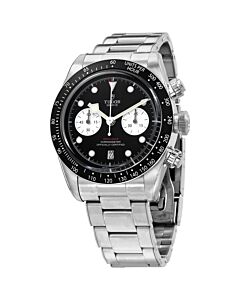 Men's Black Bay Chrono Chronograph Stainless Steel Black Dial Watch