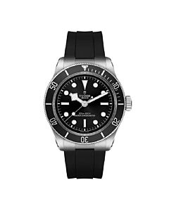 Men's Black Bay Rubber Black Dial Watch