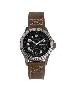 Men's Blazer Genuine Leather Black Dial Watch