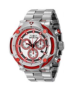 Men's Bolt Chronograph Glass Fiber and Stainless Steel Silver-tone Dial Watch