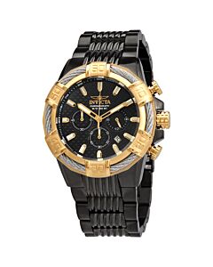 Men's Bolt Chronograph Stainless Steel Black Dial Watch