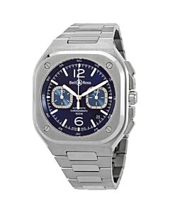 Men's Br 05 Chrono Chronograph Stainless Steel Blue Dial Watch
