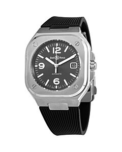Men's BR 05 Rubber Grey Dial Watch
