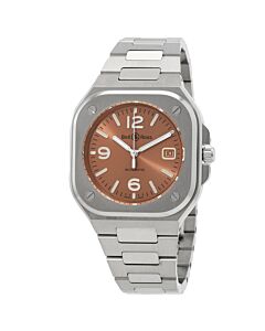 Men's BR 05 Stainless Steel Brown Dial Watch