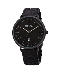 Men's (Braided) Leather Black Dial Watch