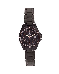 Men's Calder Stainless Steel Black Dial Watch