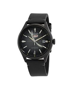 Men's Calf Leather Black Dial Watch