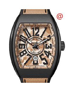 Men's Camouflage Leather Brown Dial Watch