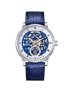 Men's Capital Royal Blue Leather Blue (Cut Out) Dial Watch