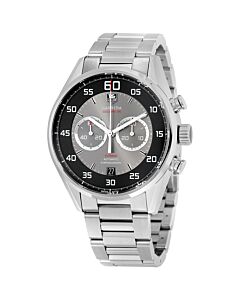 Men's Carrera Chronograph Stainless Steel Black and Silver Dial