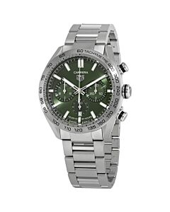 Men's Carrera Chronograph Stainless Steel Green Dial Watch
