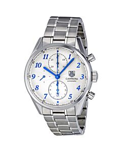 Men's Carrera Heritage Chronograph Stainless Steel Silver Dial