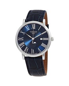 Men's Carson Leather Blue Dial Watch