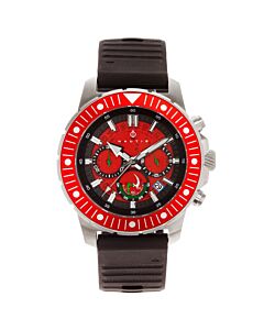Men's Caspian Chronograph Rubber Red Dial Watch