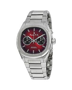 Men's Chairman II Chronograph Stainless Steel Gradient Black Red Dial Watch