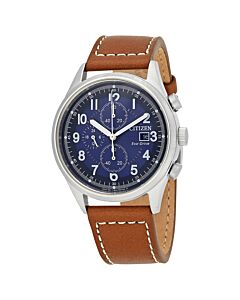 Men's Chandler Chronograph Leather Blue Dial