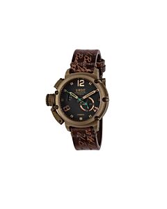 Men's Chimera Leather Black Dial Watch