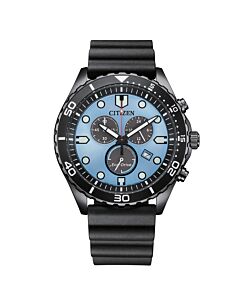 Men's Chrono Sporty-Aqua Chronograph Rubber Blue Dial Watch