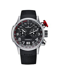 Men's Chronograph Caoutchouc Black Dial Watch