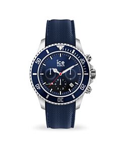 Mens-ICE-steel---Marine---Medium---CH-Chronograph-Silicone-Blue-Dial-Watch