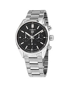 Men's Carrera Chronograph Stainless Steel Black Dial Watch
