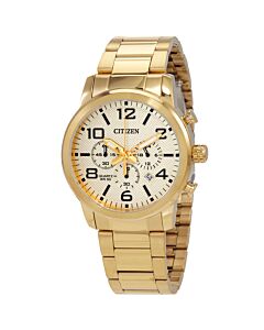 Men's Chronograph Stainless Steel Champagne Dial Watch