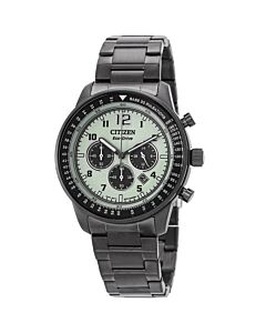 Men's Chronograph Stainless Steel Green Dial Watch