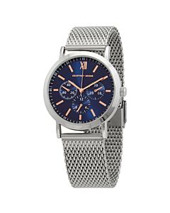 Men's Chronograph Stainless Steel Mesh Blue Dial Watch