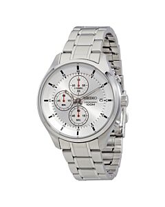 Men's Chronograph Stainless Steel Silver Dial