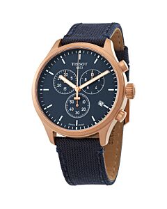Men's Chrono XL Chronograph Textile Blue Dial Watch