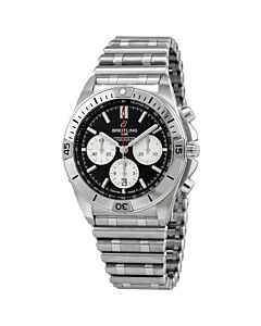 Men's Chronomat B01 42 Chronograph Stainless Steel Black Dial Watch