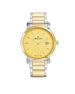 Men's City Stainless Steel Gold Dial Watch