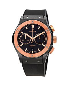 Men's Classic Fusion Chronograph (Lined) Rubber Black Dial Watch