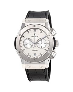 Men's Classic Fusion Chronograph Alligator Outer / Rubber Inner Silver Dial