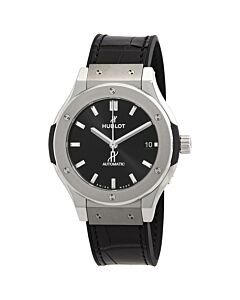 Men's Classic Fusion Leather Black Dial Watch