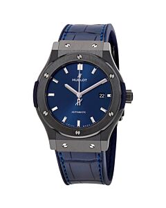Men's Classic Fusion (Alligator) Leather (Rubber Backed) Blue Dial