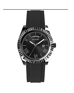 Men's Classic Rubber Black Dial Watch