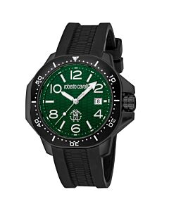 Men's Classic Rubber Green Dial Watch
