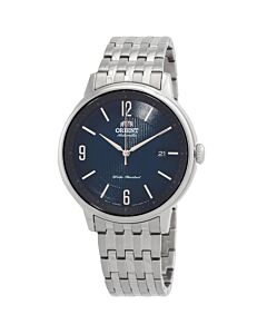 Men's Classic Stainless Steel Blue Dial Watch