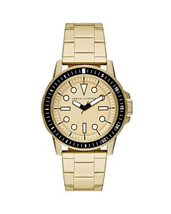 Men's Classic Stainless Steel Gold-tone Dial Watch