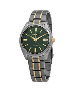 Mens-Classic-Titanium-Green-Dial-Watch
